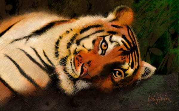Debra Whelan Art - Sleepy Tiger