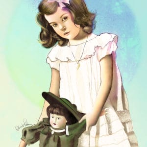 Debra Whelan Art - Victorian Girl With Doll