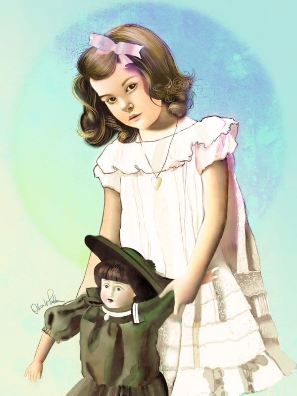 Debra Whelan Art - Victorian Girl With Doll