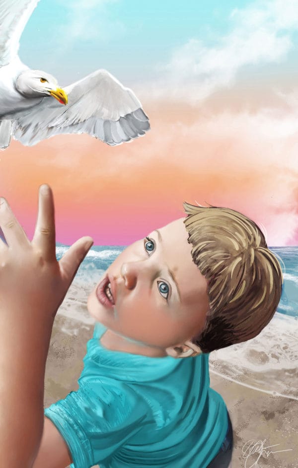 Reaching For A Seagull - Debra Whelan Art